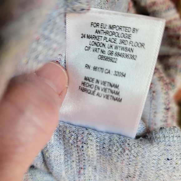 Akemi + Kin Sleeveless Cowl Neck Pocket Dress S Striped Knit Cozy Cottagecore - Picture 12 of 13